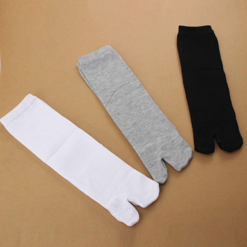 SUNTRADE 3 Pairs Japan Tabi Socks, Split 2 Toe Sandals Ninja Slipper Japanese Kimono - Image 3